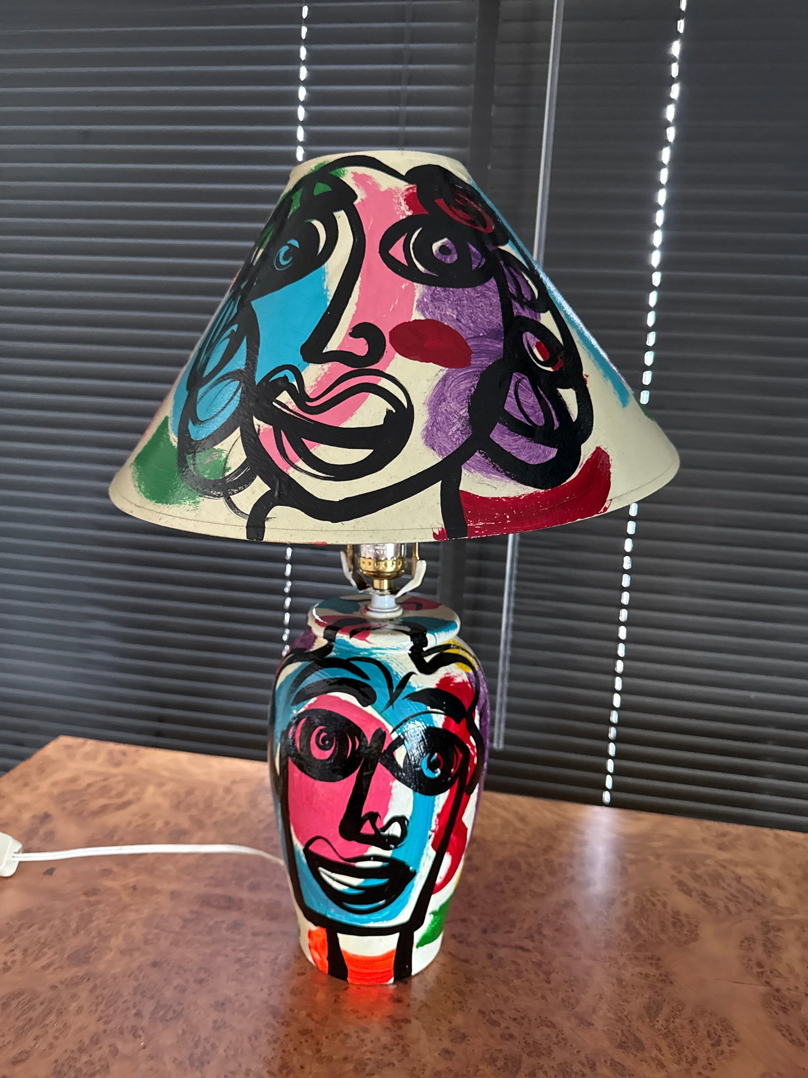 1970s Original Peter Keil Colorful Lamp and Shade Painting - 2