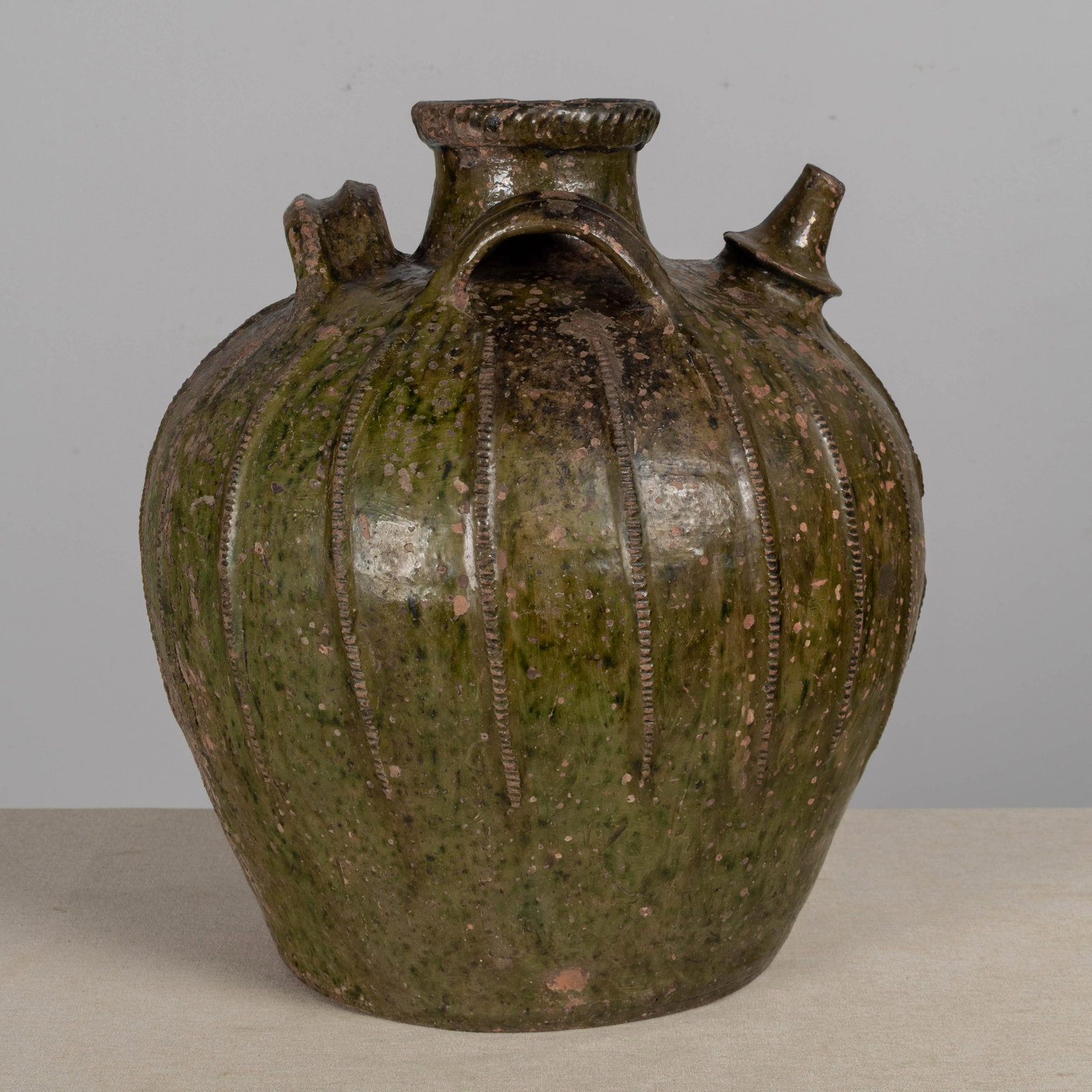 18th Century French Pottery Walnut Oil Jug From Perigord - 10
