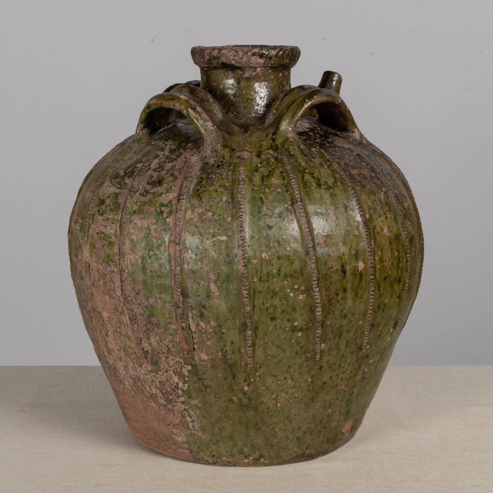 18th Century French Pottery Walnut Oil Jug From Perigord - 11