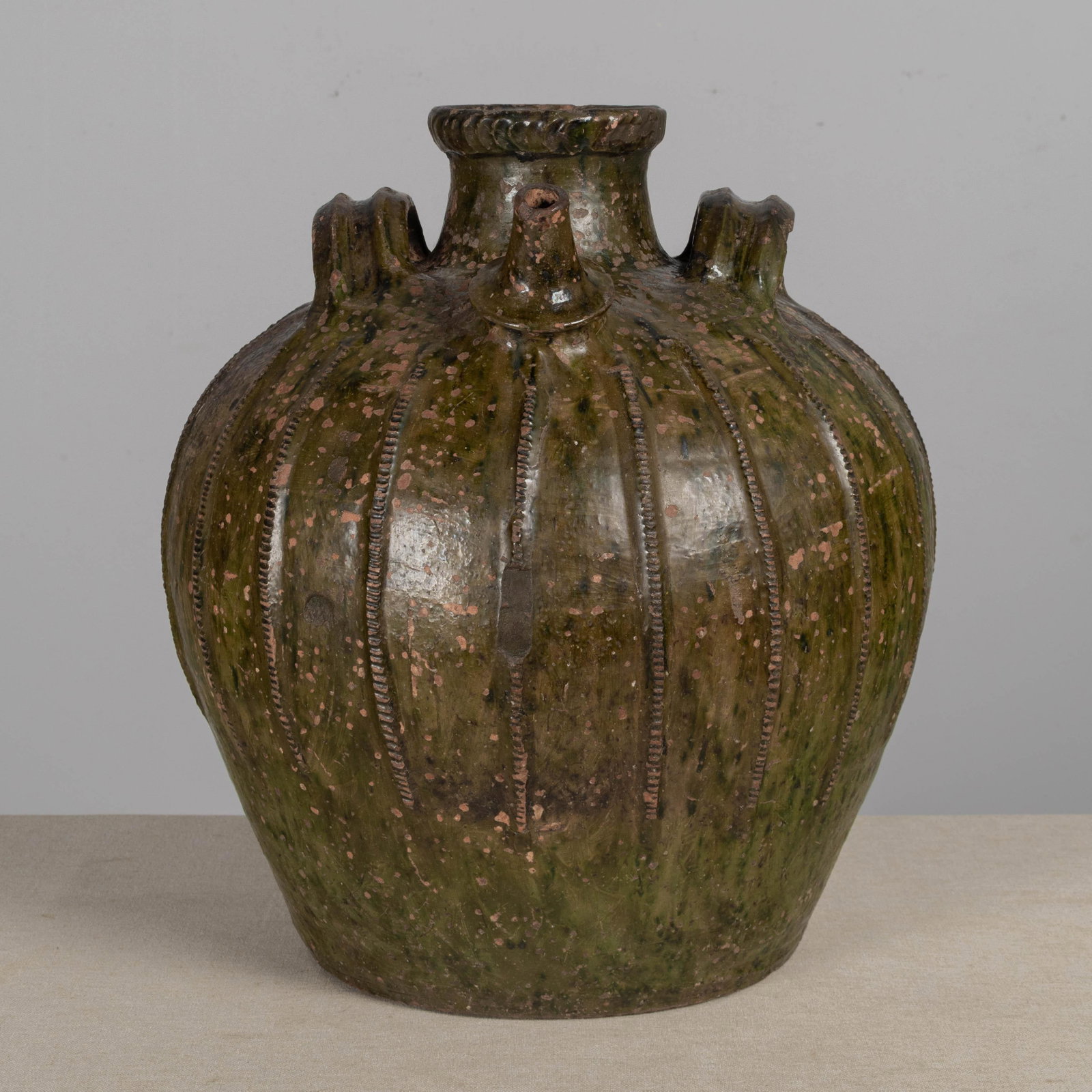 18th Century French Pottery Walnut Oil Jug From Perigord - 2