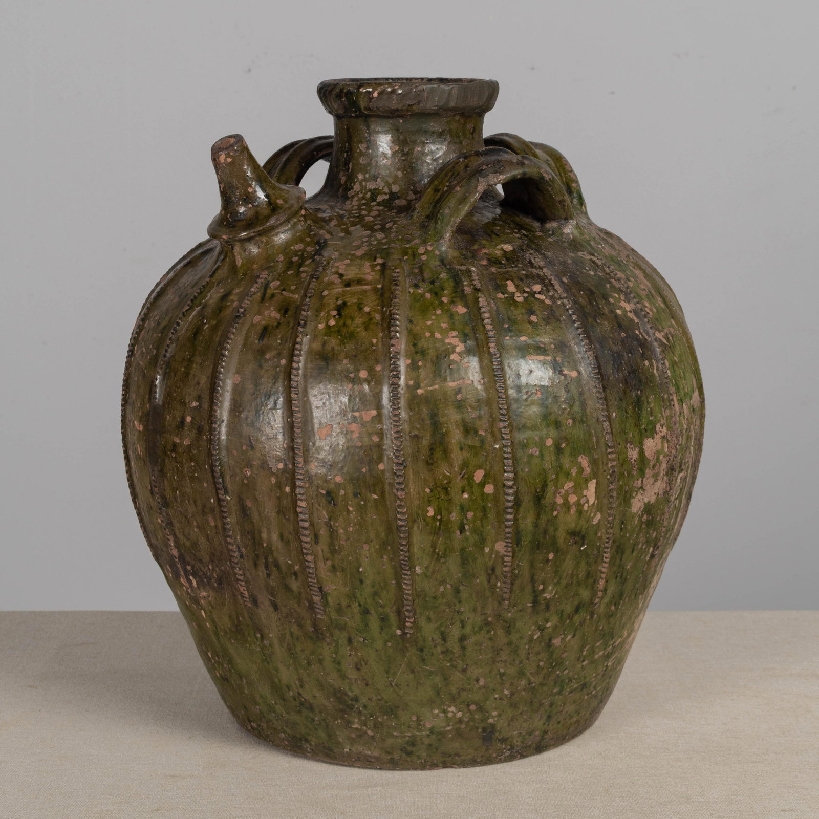 18th Century French Pottery Walnut Oil Jug From Perigord - 4
