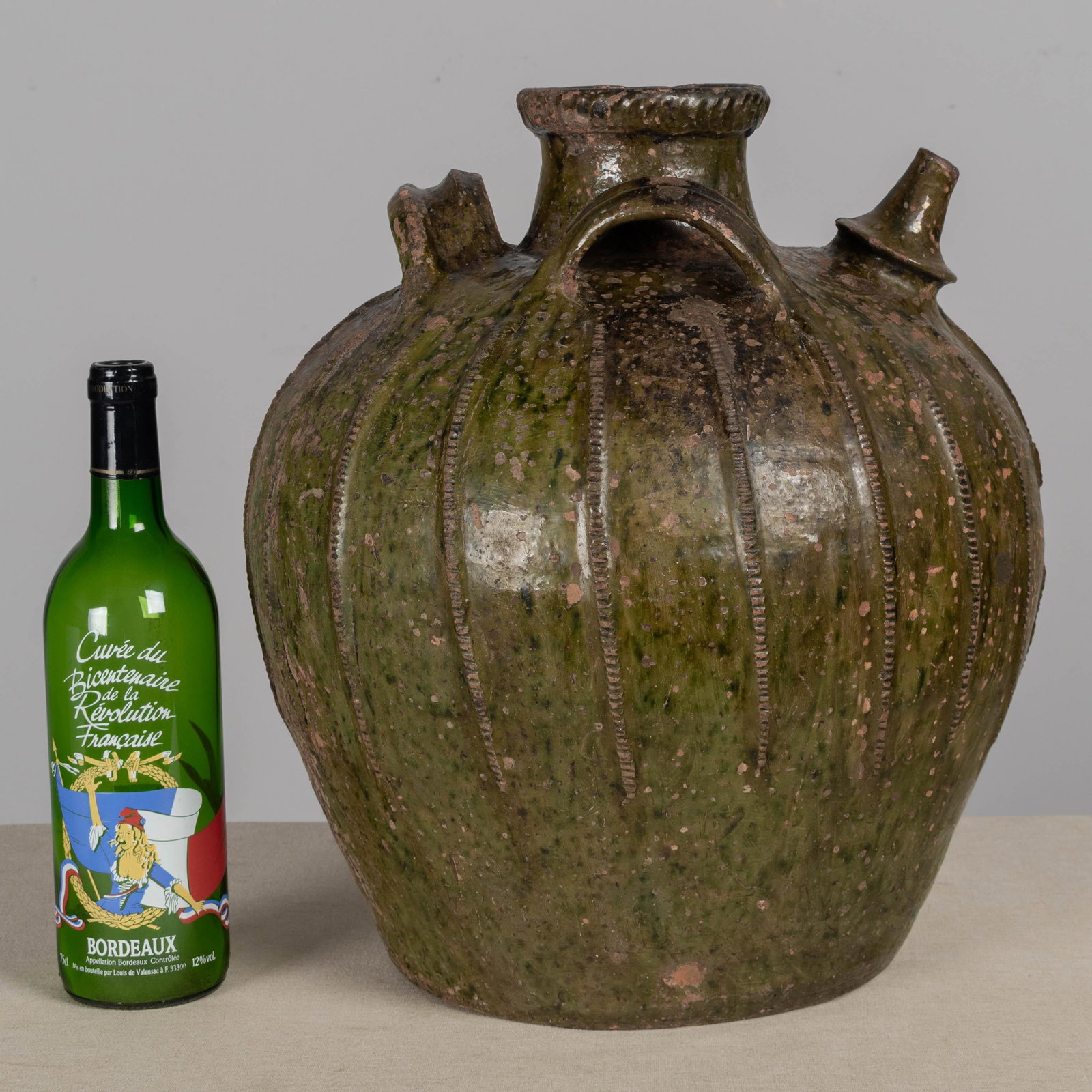 18th Century French Pottery Walnut Oil Jug From Perigord - 6