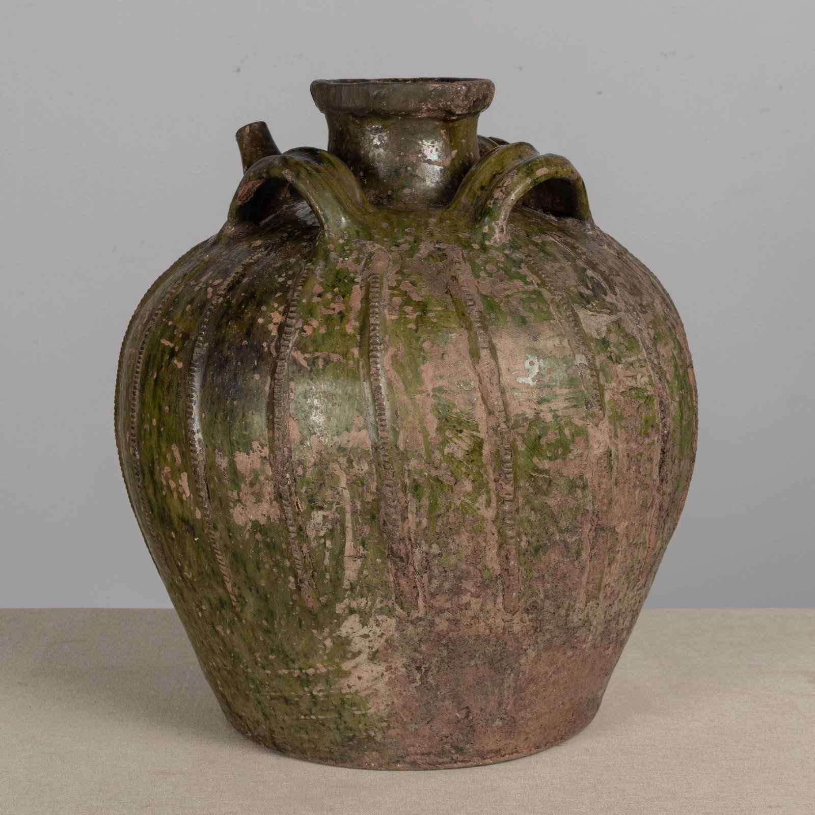 18th Century French Pottery Walnut Oil Jug From Perigord - 7