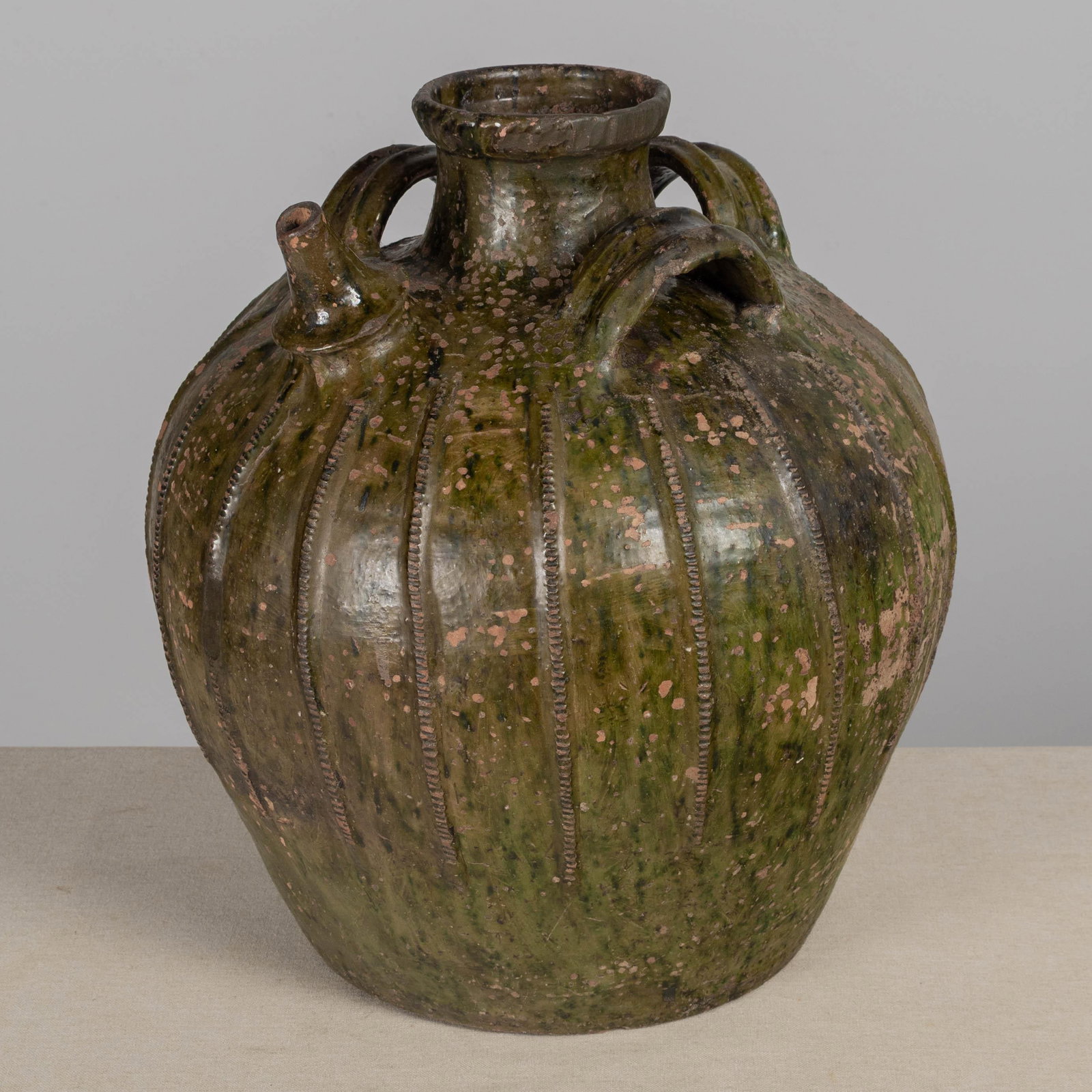 18th Century French Pottery Walnut Oil Jug From Perigord - 9