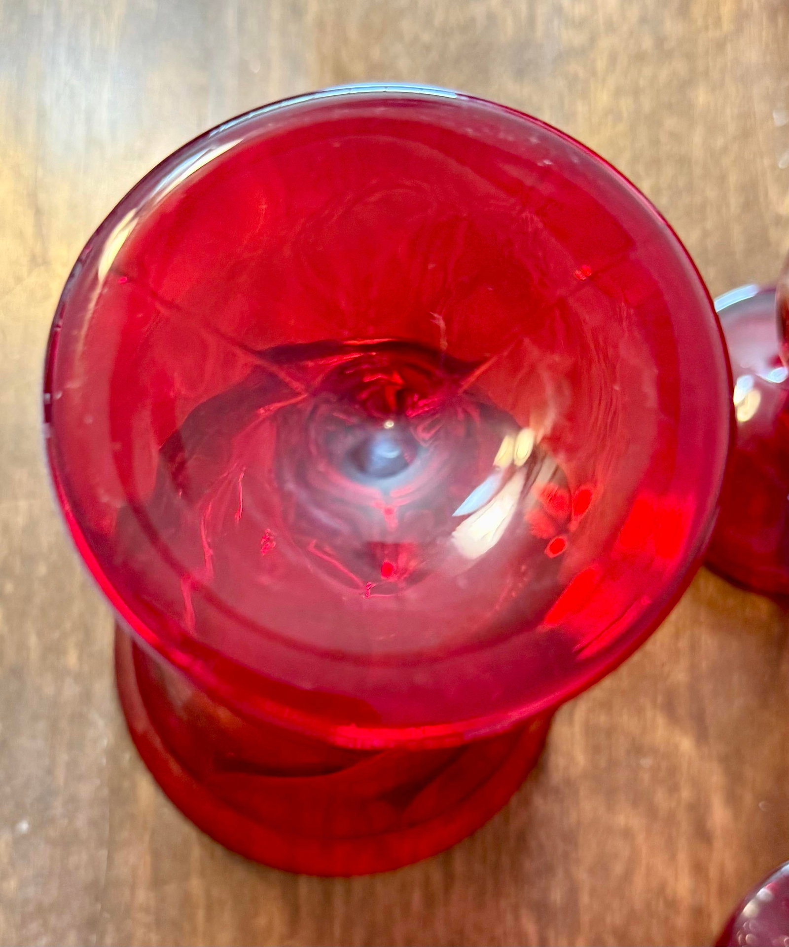 Mid 20th Century Fostoria Jamestown Ruby Red Water Goblets - Set of 5 - 9