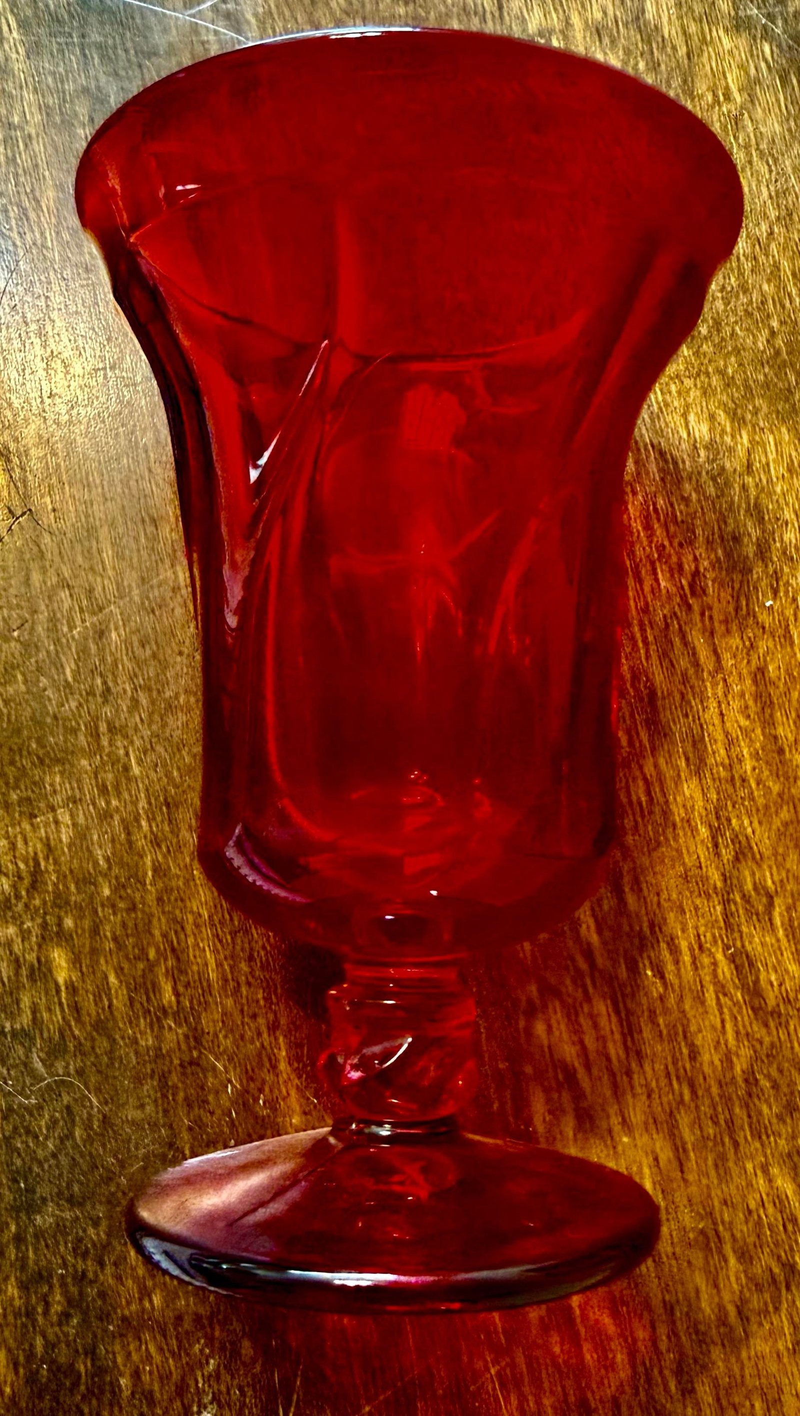Mid 20th Century Fostoria Jamestown Ruby Red Ice Tea Glasses - Set of 6 - 12