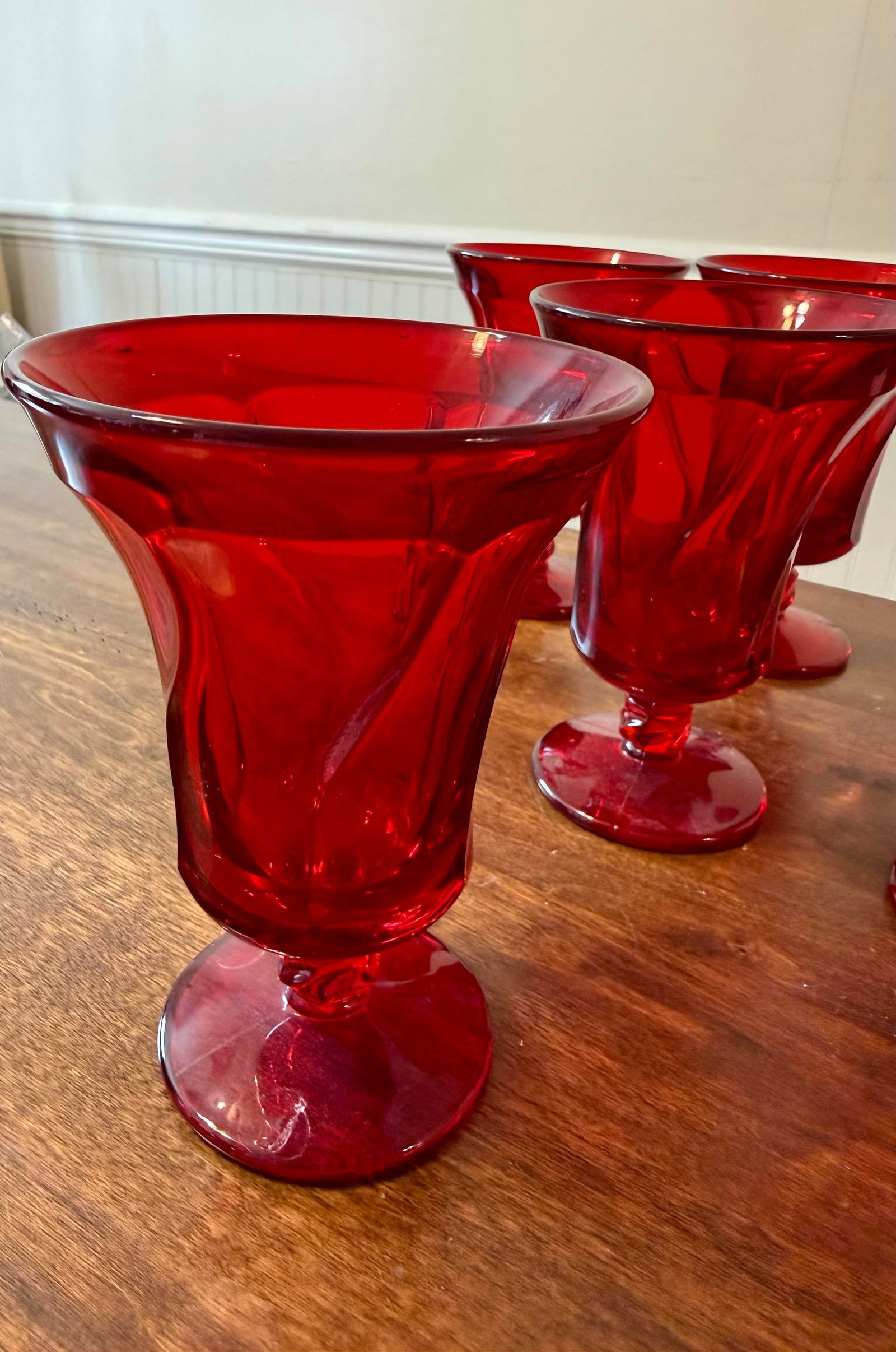 Mid 20th Century Fostoria Jamestown Ruby Red Ice Tea Glasses - Set of 6 - 2