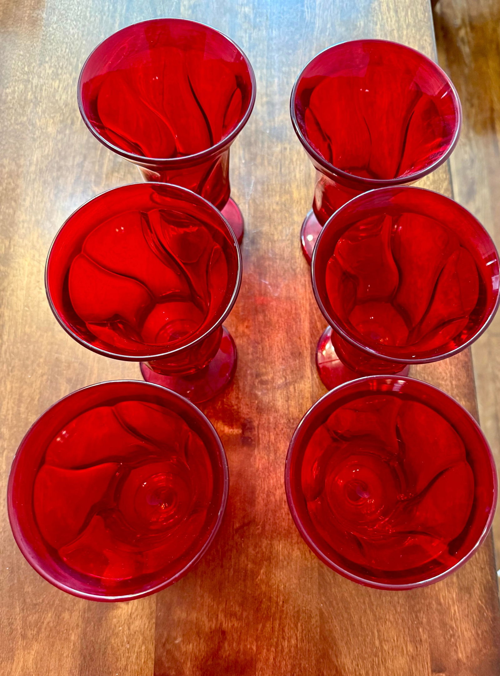 Mid 20th Century Fostoria Jamestown Ruby Red Ice Tea Glasses - Set of 6 - 4