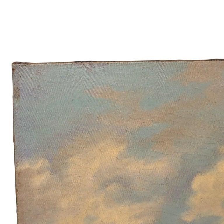 Hudson River School Oil on Canvas River Scene Painting C1890 - 5