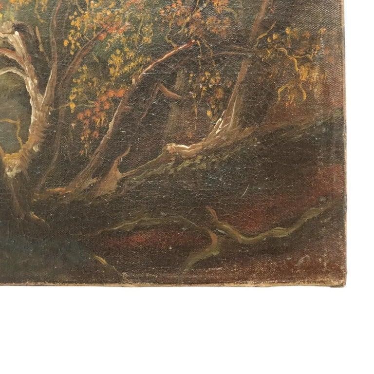 Hudson River School Oil on Canvas River Scene Painting C1890 - 7