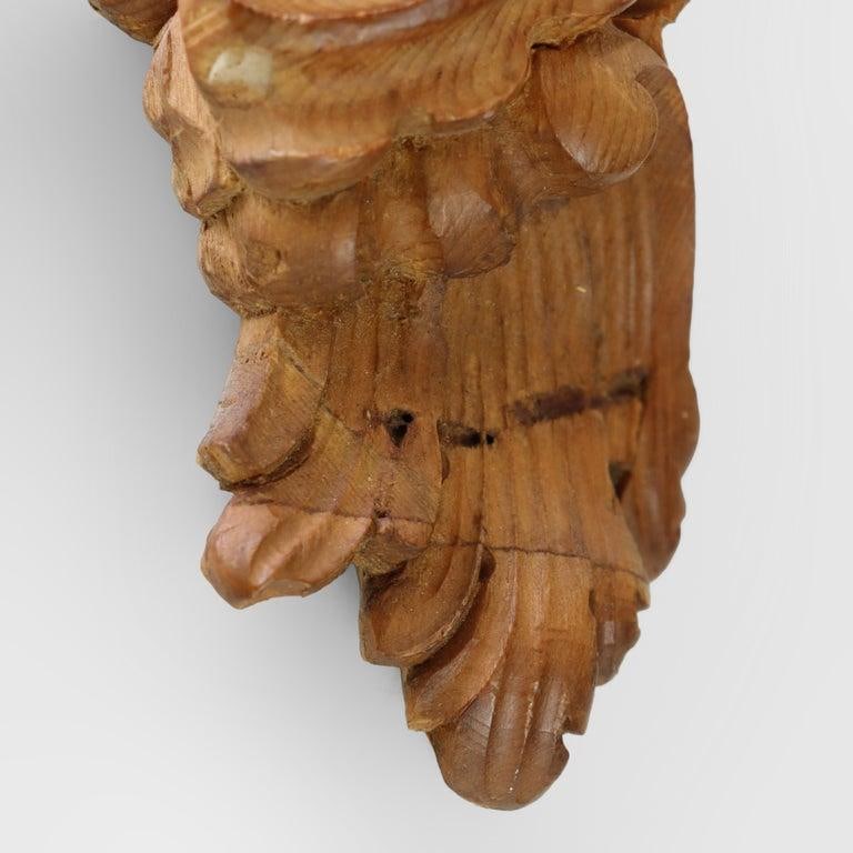 Pair of French Louis XIV Carved Figural Cherub Wood Sconces C1830 - 8