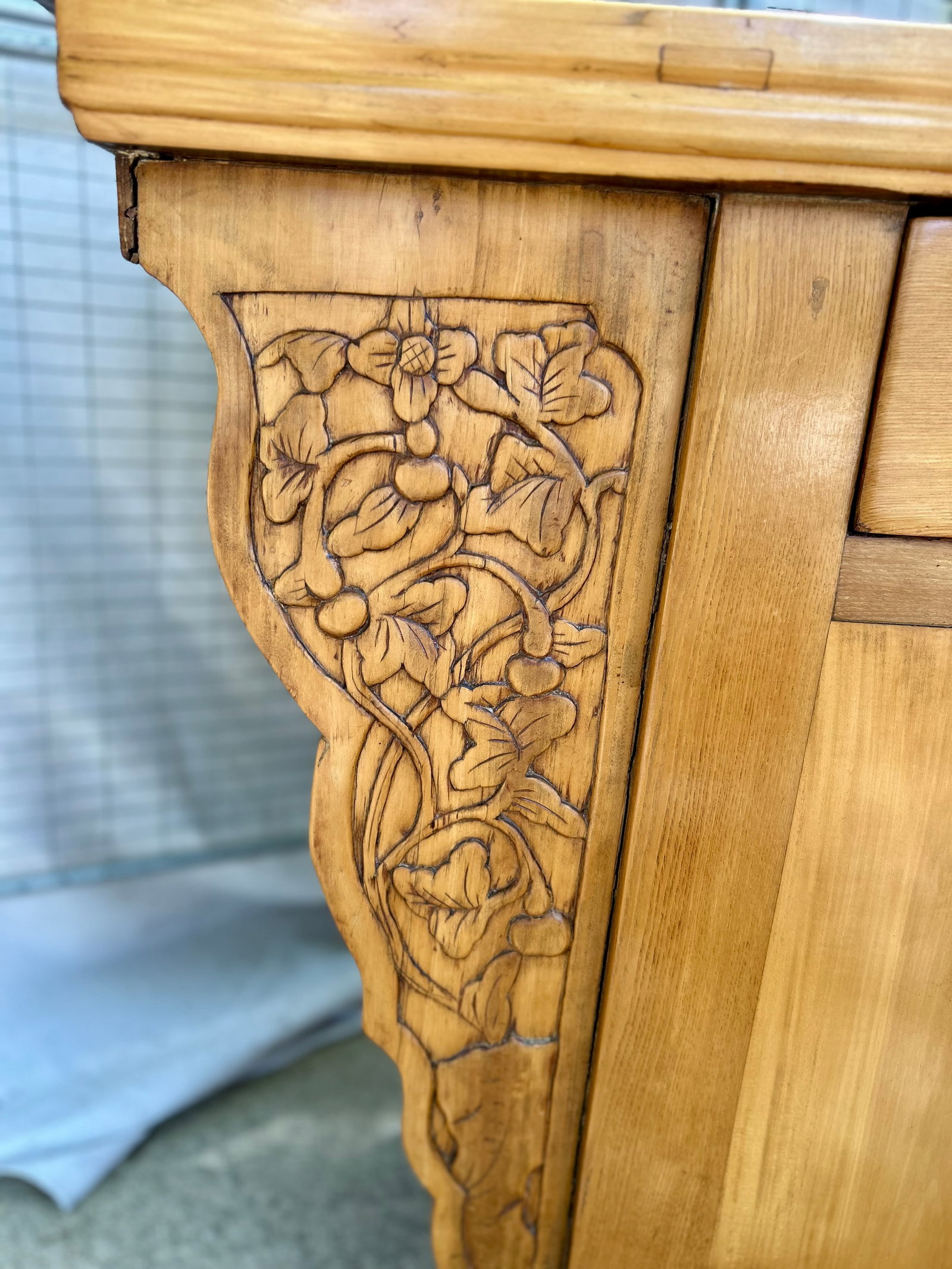 Late 20th Century Chinese Altar Cabinet in the Traditional Style "” Elmwood With Original - 9