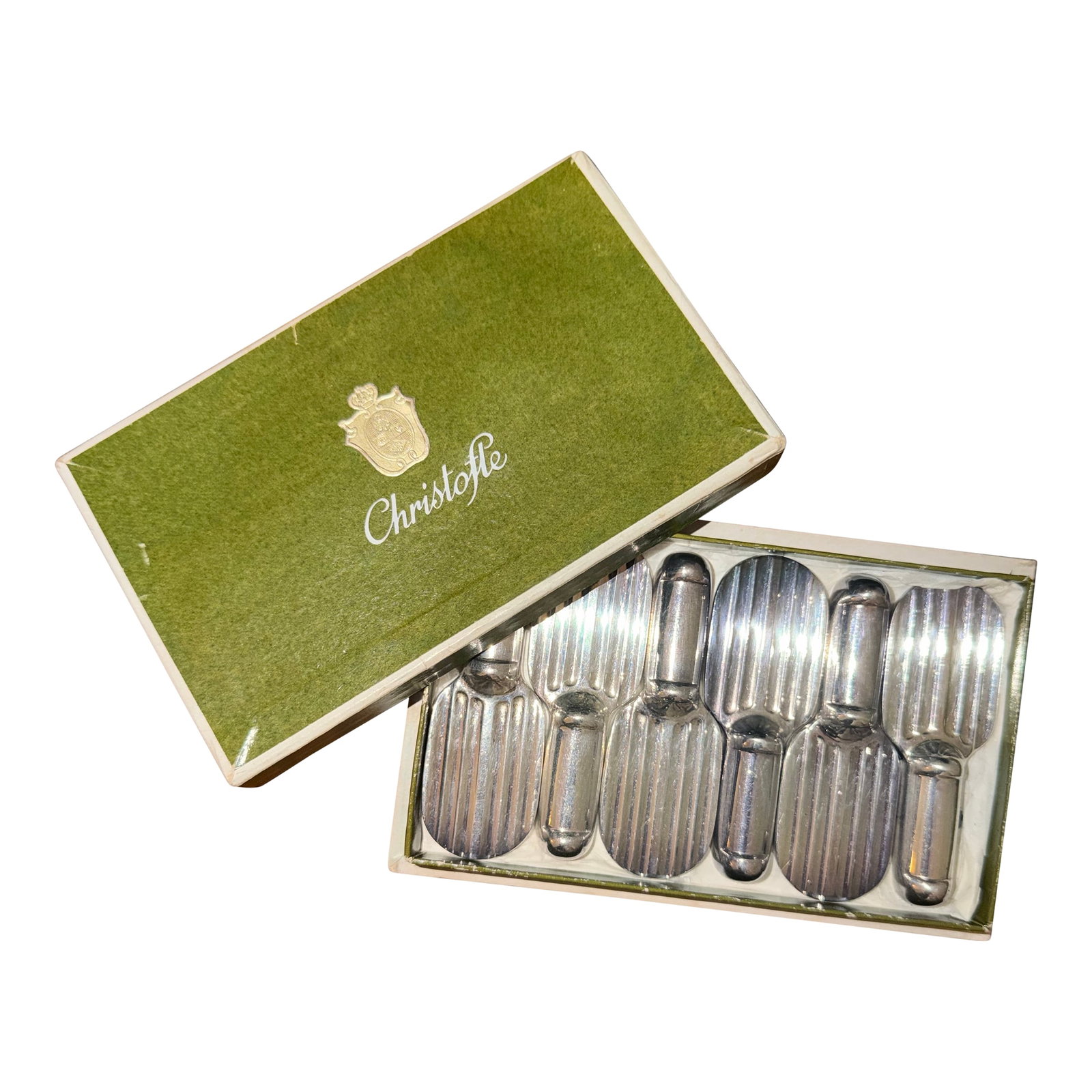 Christofle 1930's Art Deco Raquette Knife Rests, Set of 6 (1 of 5)