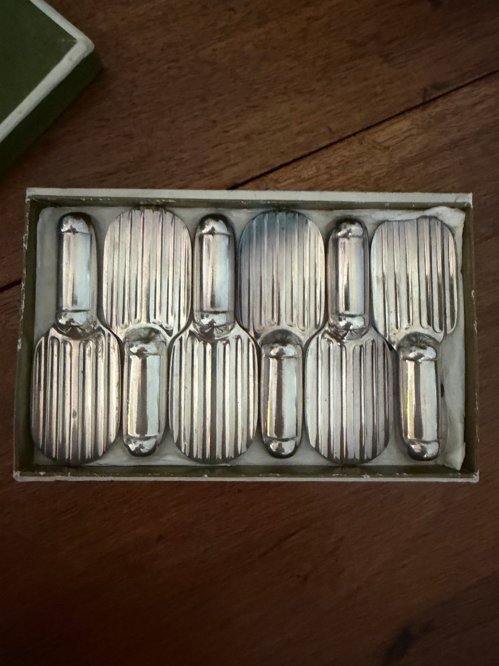 Christofle 1930's Art Deco Raquette Knife Rests, Set of 6 - 2