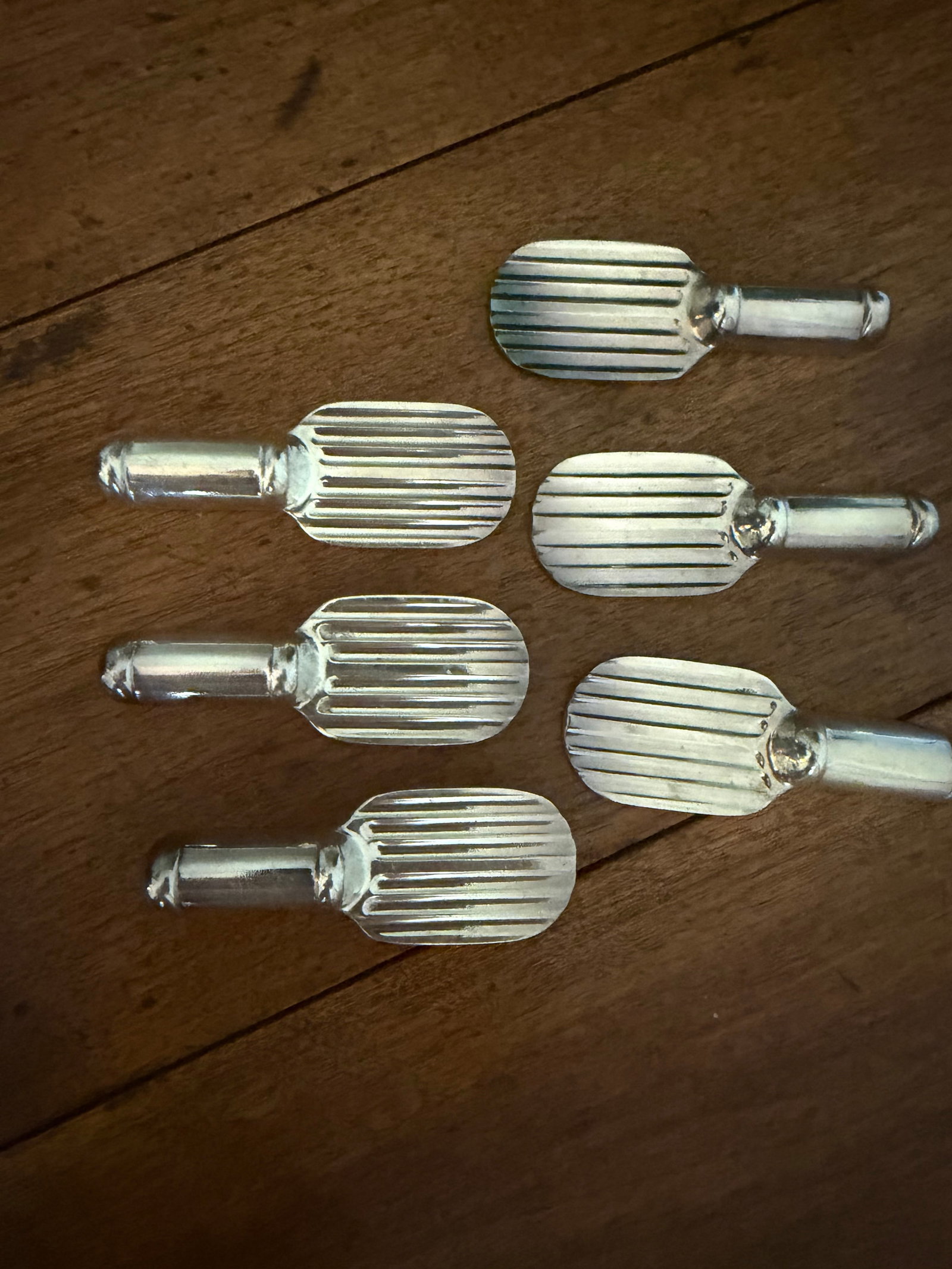 Christofle 1930's Art Deco Raquette Knife Rests, Set of 6 - 3