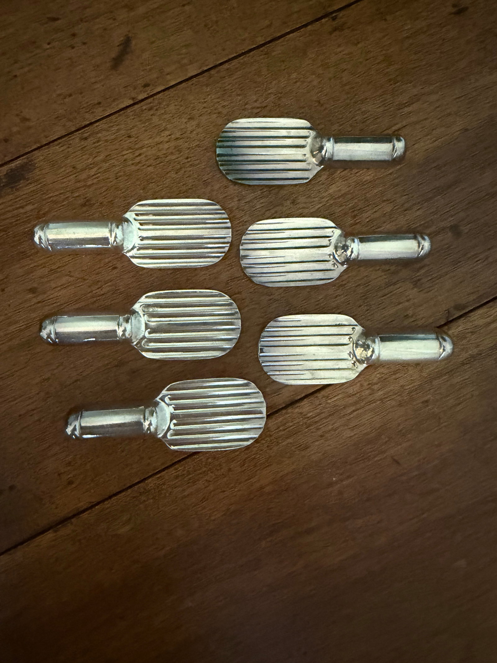 Christofle 1930's Art Deco Raquette Knife Rests, Set of 6 - 5