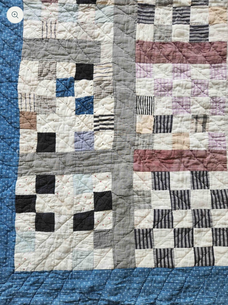 Antique Hand Quilted Scrap Patchwork Quilt C1930s Folk Art Textile - 10