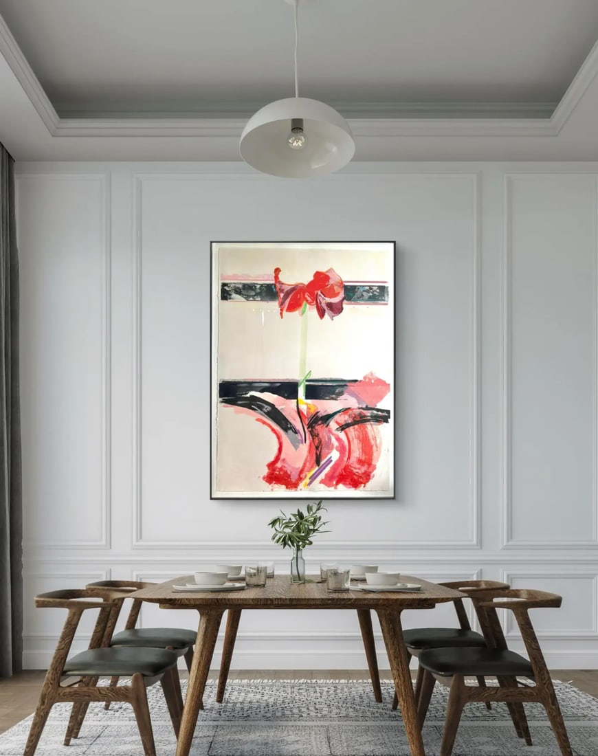 1980s David Swanson Large Watercolor Painting on Paper in Metal Frame - Signed and Dated - 5