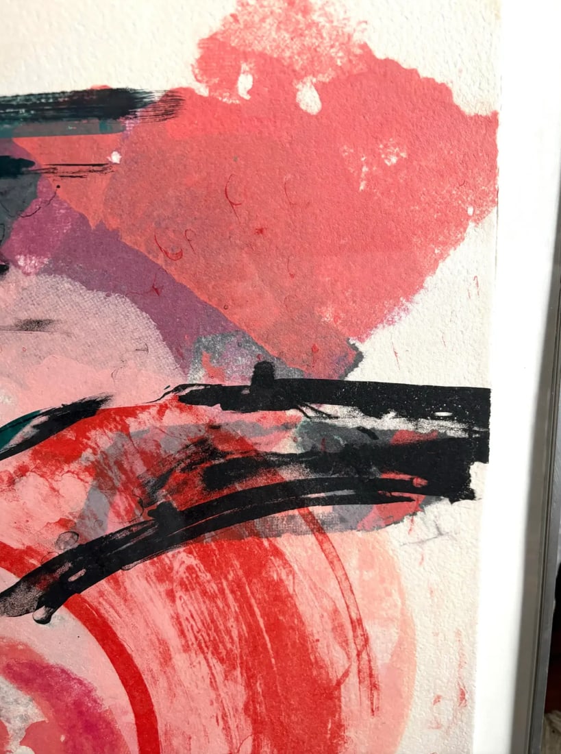 1980s David Swanson Large Watercolor Painting on Paper in Metal Frame - Signed and Dated - 6