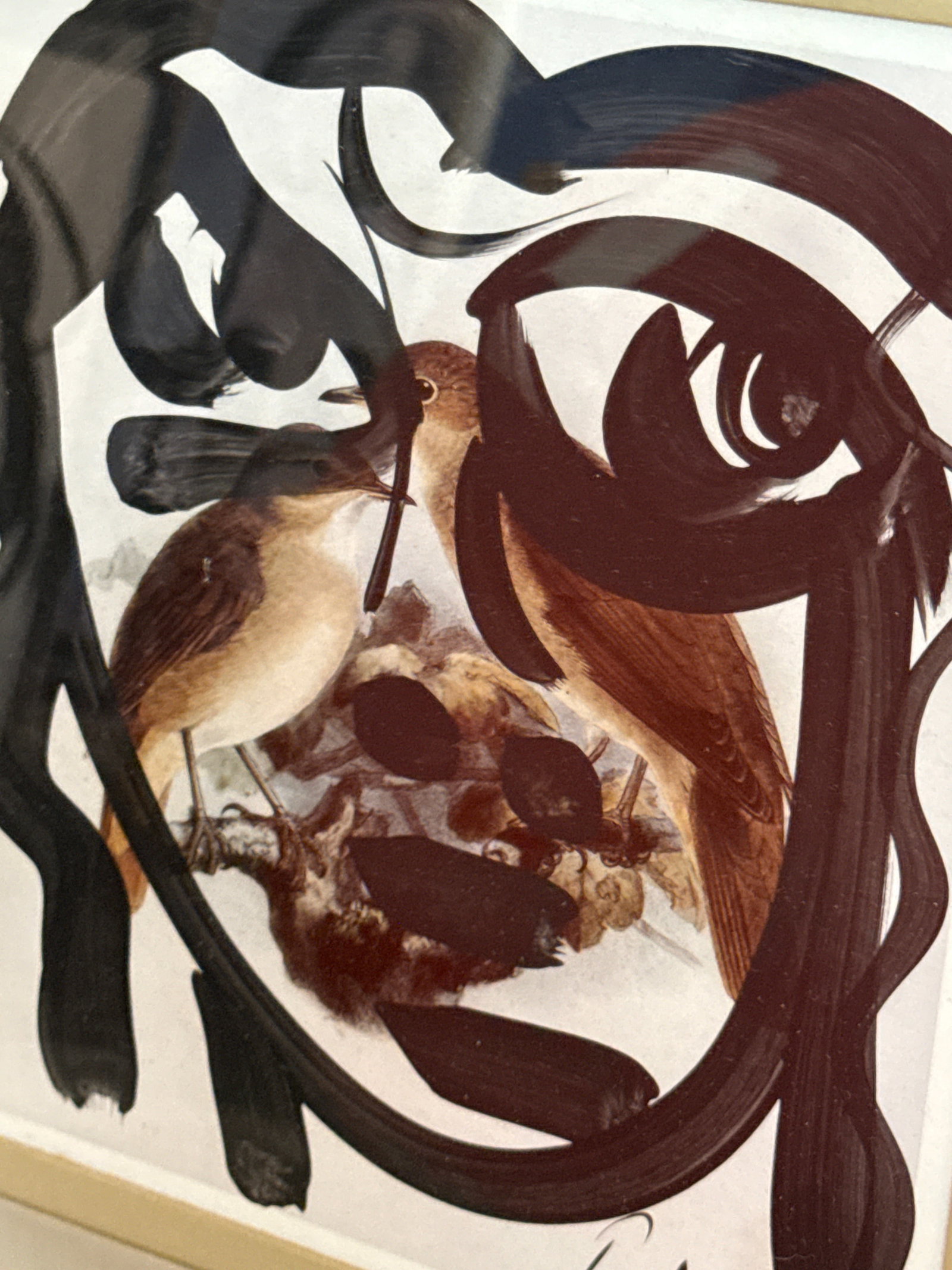 1970s Original Peter Keil Abstract Face / Birds Painting - 5