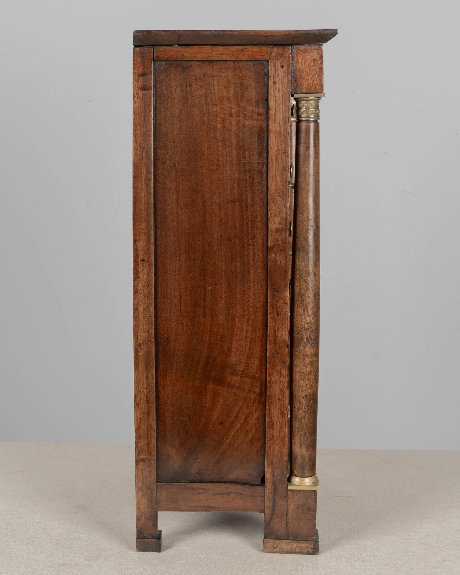 French Empire Miniature Semainier Chest, Walnut & Brass, Circa 1800 - 8