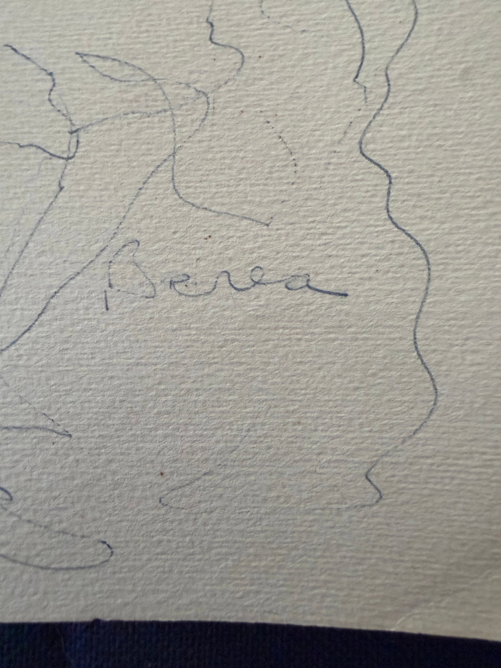 Mid Century Modern Pencil Sketch by Dimitrie Berea of a Smiling Woman - 3