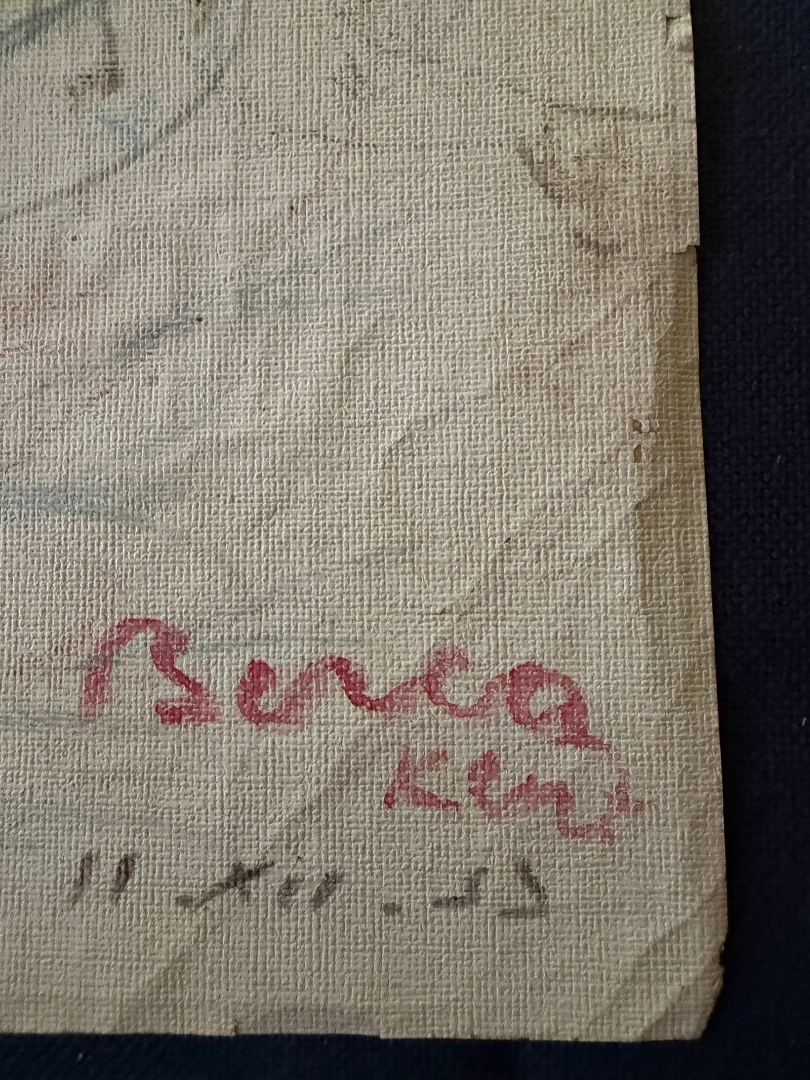 1955 Dimitrie Berea Colored Sketch of a Young Girl - Signed in Kent Dec. 11, 1955 - 2
