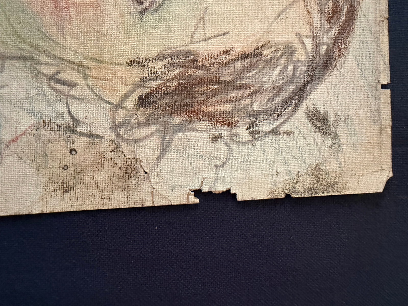 1955 Dimitrie Berea Colored Sketch of a Young Girl - Signed in Kent Dec. 11, 1955 - 3