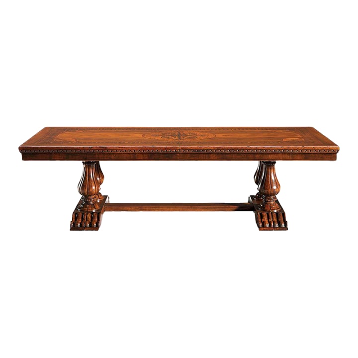Italian Walnut Extension Trestle Dining Table (1 of 3)