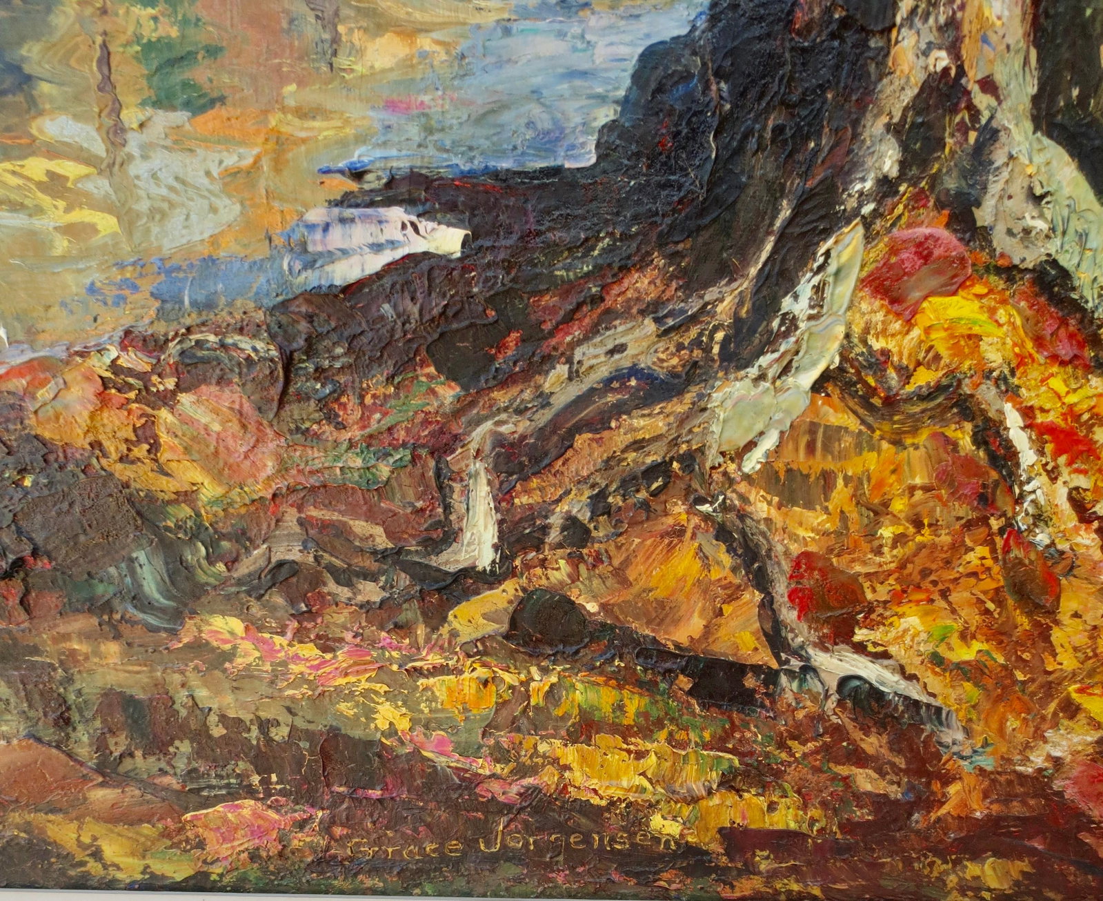 1971 Grace Jorgensen Landscape "Forest at Sunset" - 3