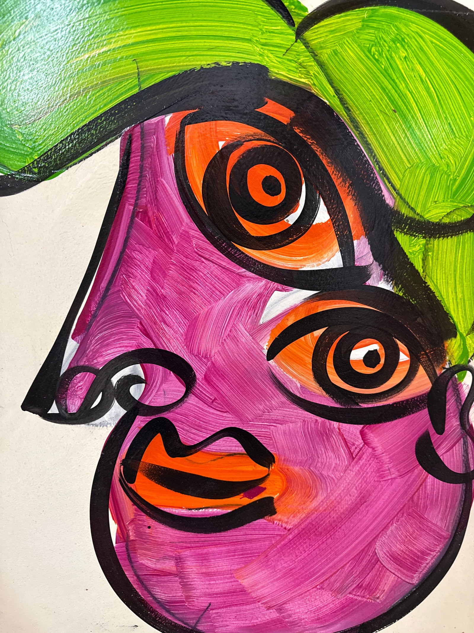 1970s Peter Keil Original Cubist Portrait Painting - 5