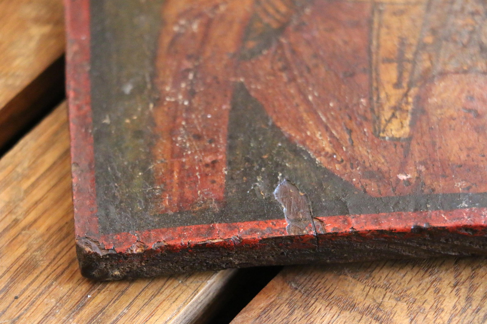 18th Century Russian Orthodox St. Nicholas Icon on Wood Panel - 10