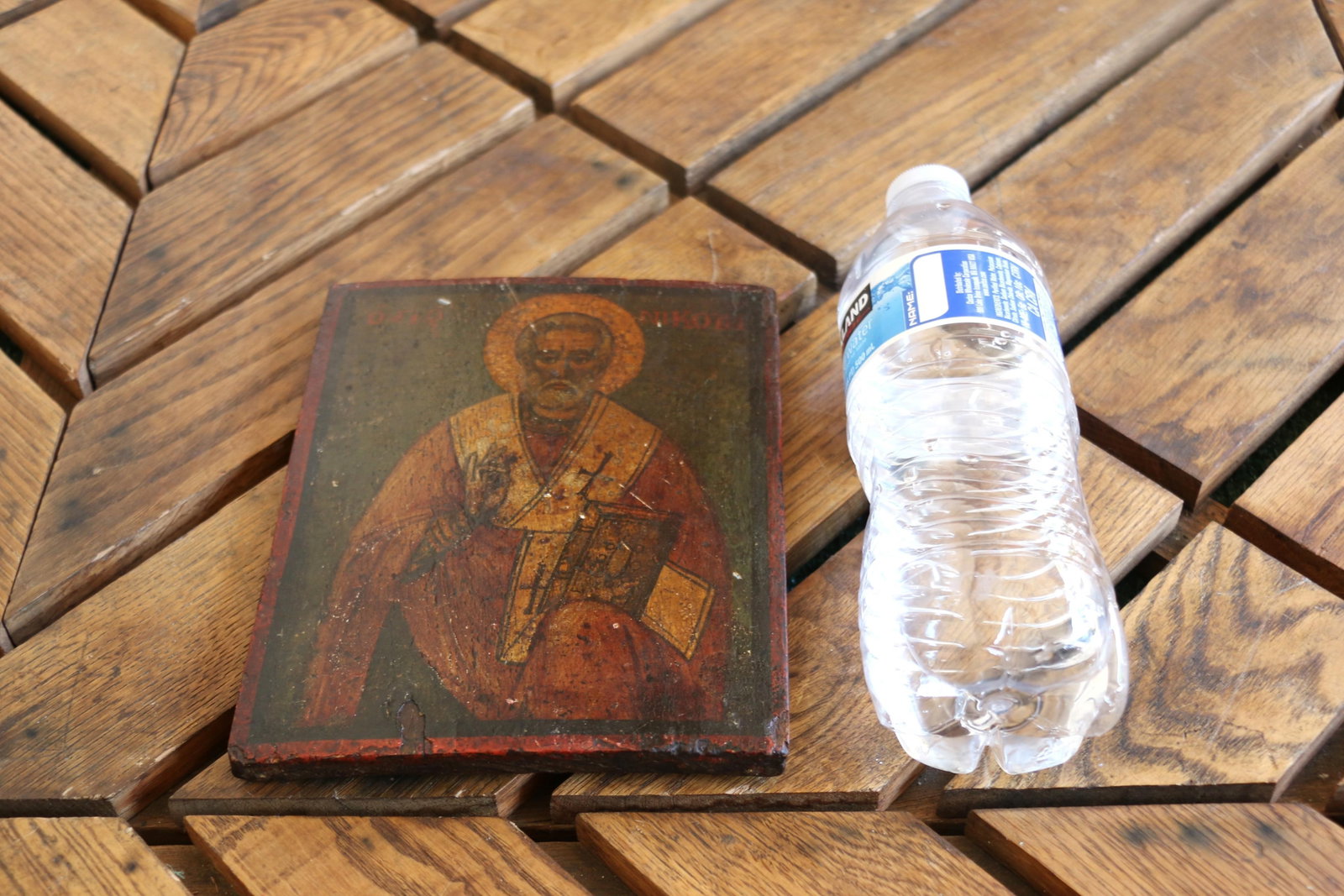 18th Century Russian Orthodox St. Nicholas Icon on Wood Panel - 13