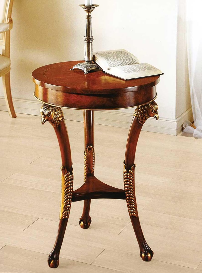 Italian Empire Olive Ash Burl Falcon Accent Table - 2