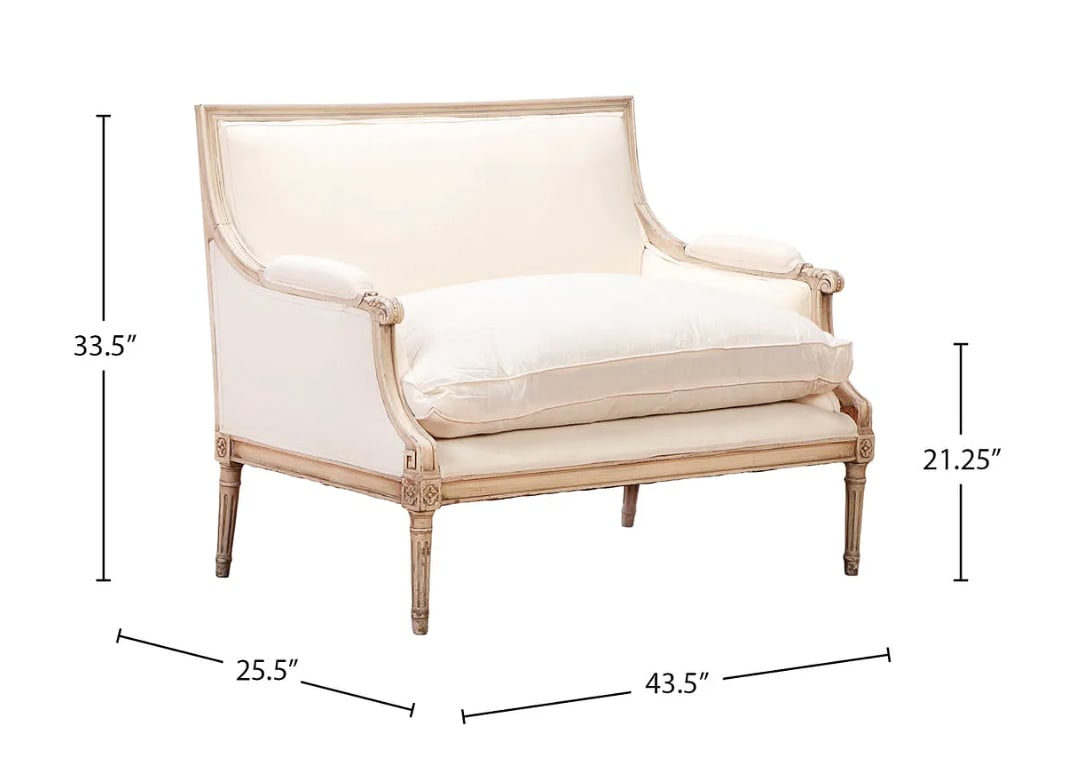 Louis XVI Style Painted Canapé Settee Attributed to Jansen | Ca. 1945 - 2