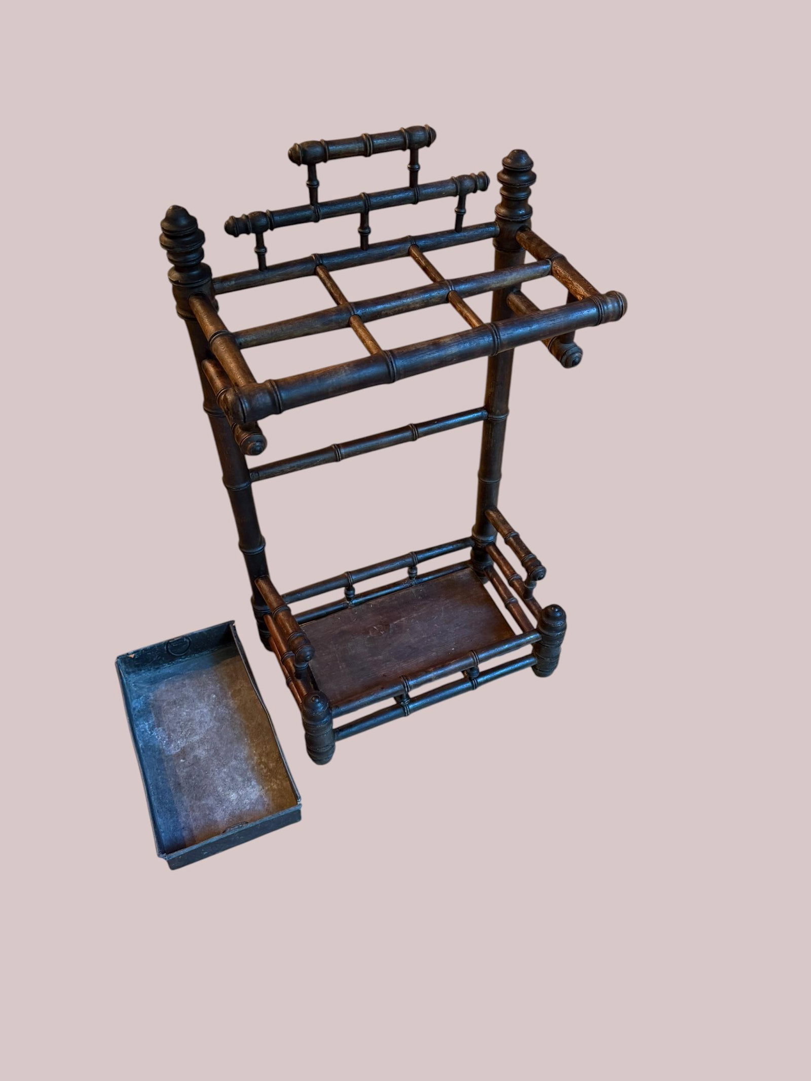 Late 19th-Century French Faux Bamboo Umbrella Stand With Original Zinc Liner - 10