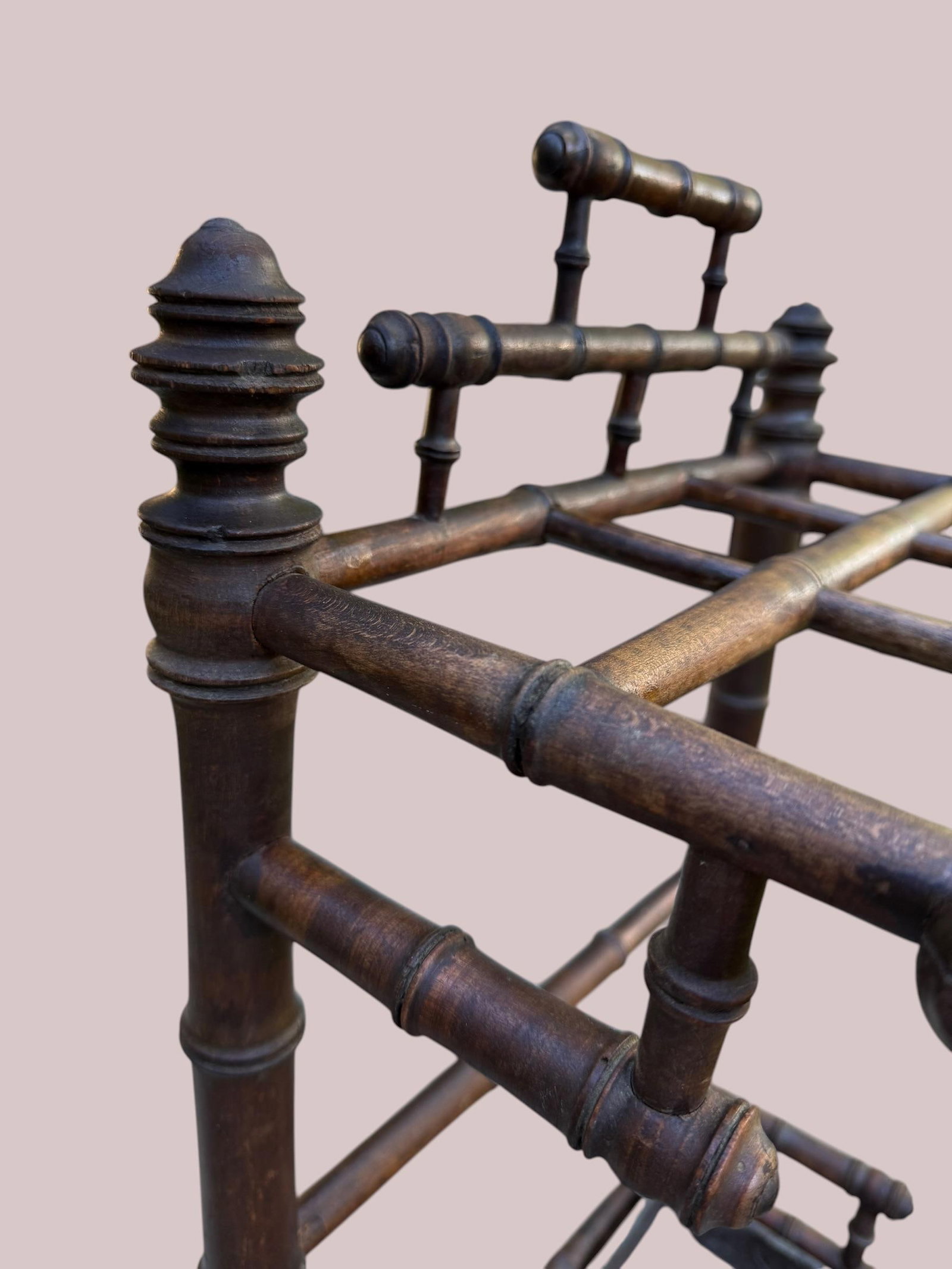 Late 19th-Century French Faux Bamboo Umbrella Stand With Original Zinc Liner - 5