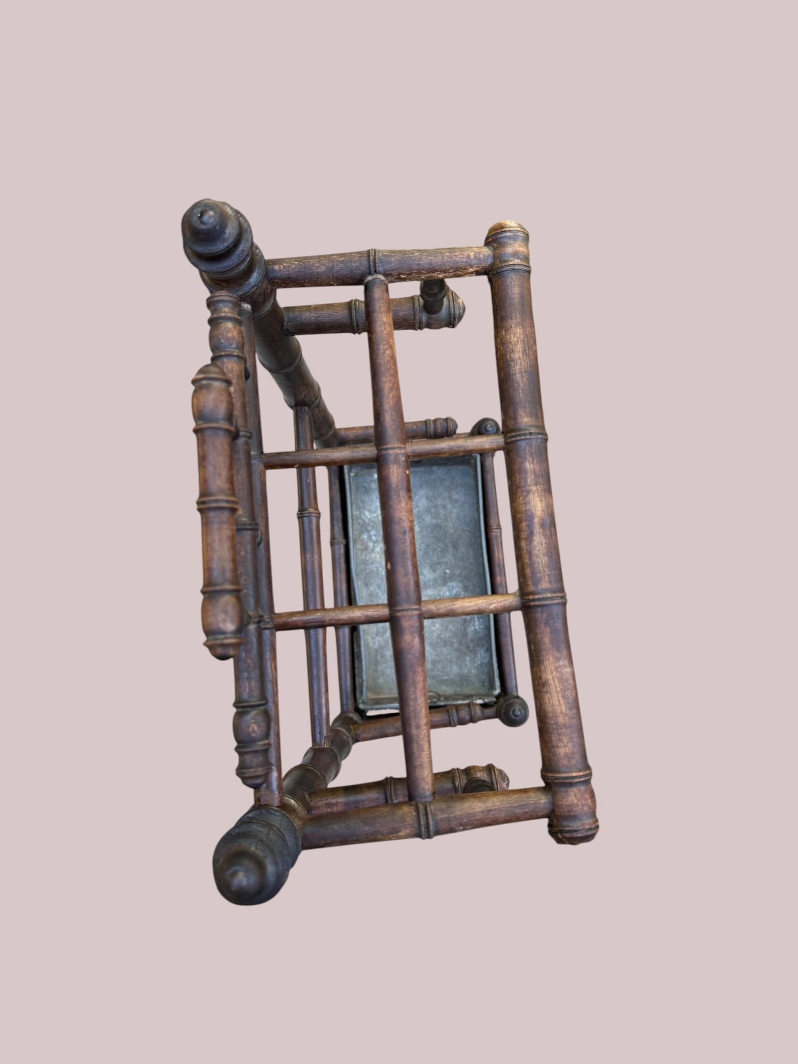 Late 19th-Century French Faux Bamboo Umbrella Stand With Original Zinc Liner - 6