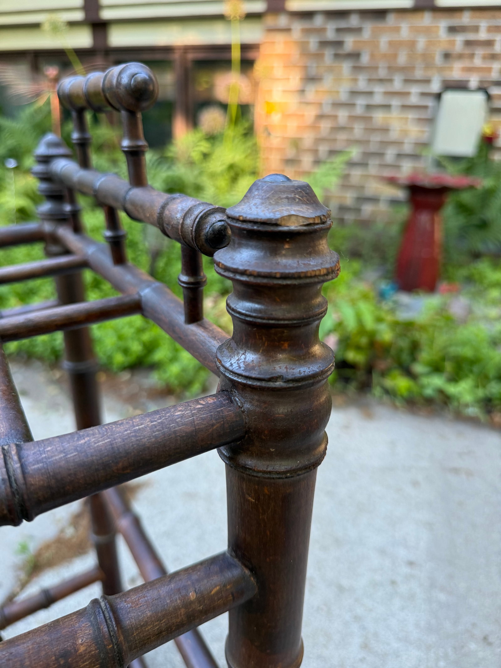 Late 19th-Century French Faux Bamboo Umbrella Stand With Original Zinc Liner - 9