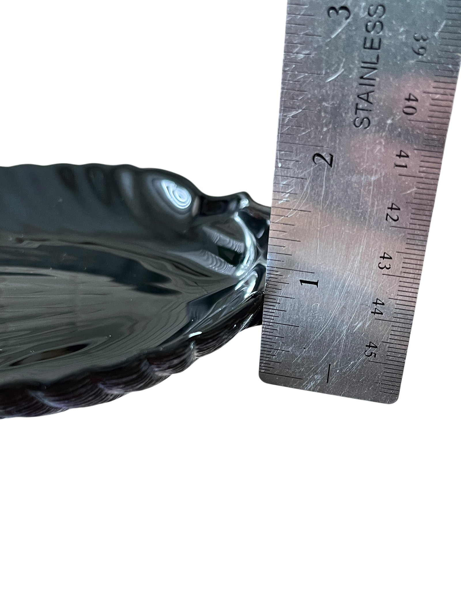 Set of 12 Vintage Arcoroc France "Coquillage" Black Glass Shell Dishes, Circa 1960s - 13