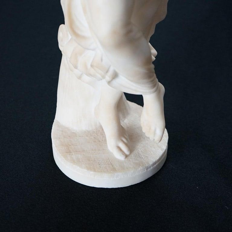 Classical Alabaster Sculpture of a Woman by P. Bazzanti, Florence 19thC - 11
