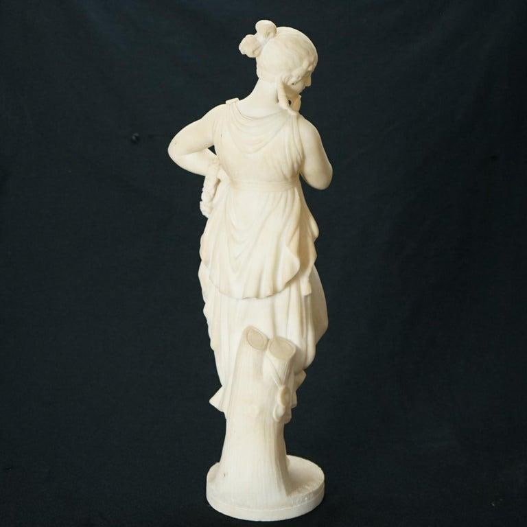 Classical Alabaster Sculpture of a Woman by P. Bazzanti, Florence 19thC - 13