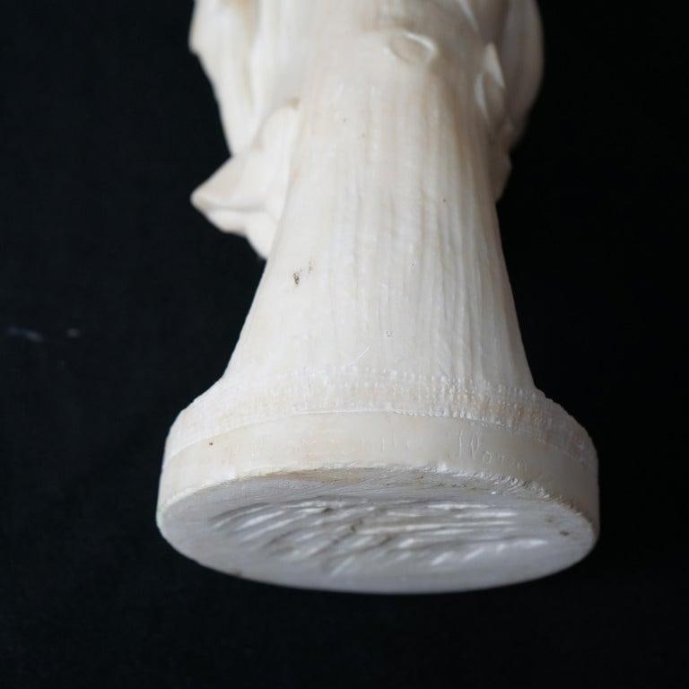 Classical Alabaster Sculpture of a Woman by P. Bazzanti, Florence 19thC - 18