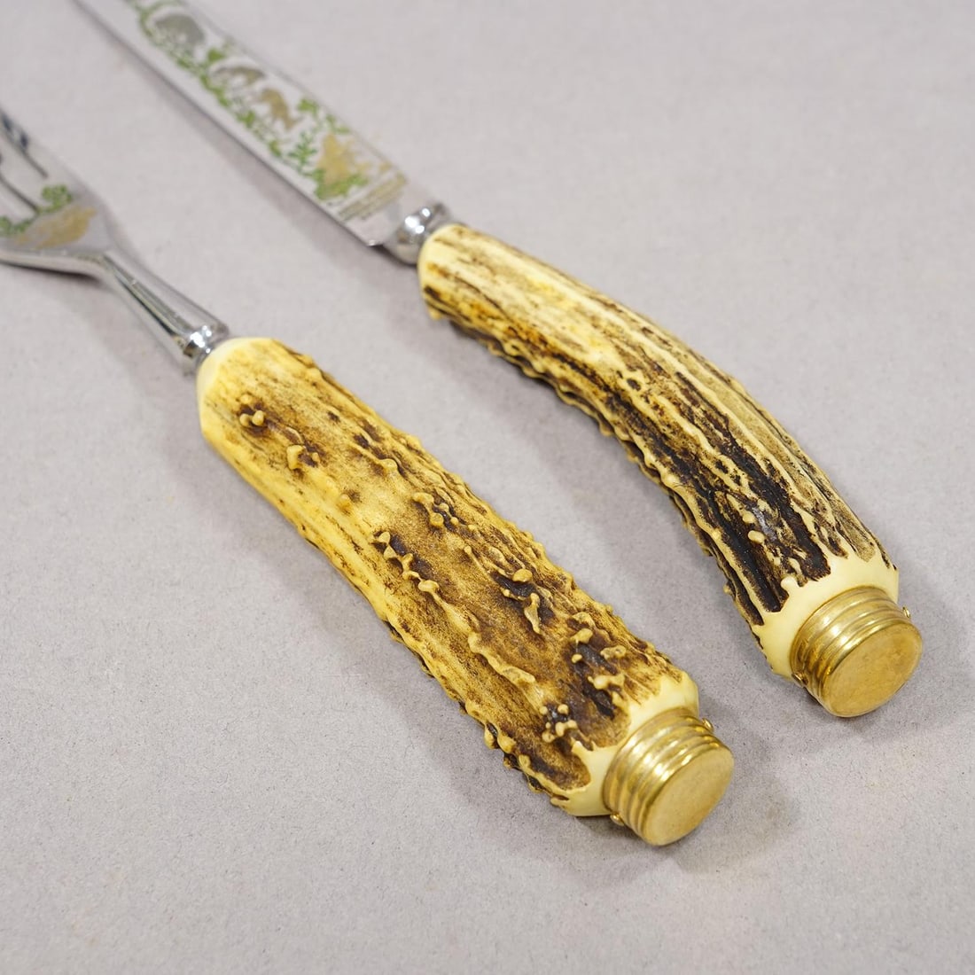 Vintage Stainless Steel and Horn Cutlery Set 'Othello' by Anton Wingen, 1950s - 3