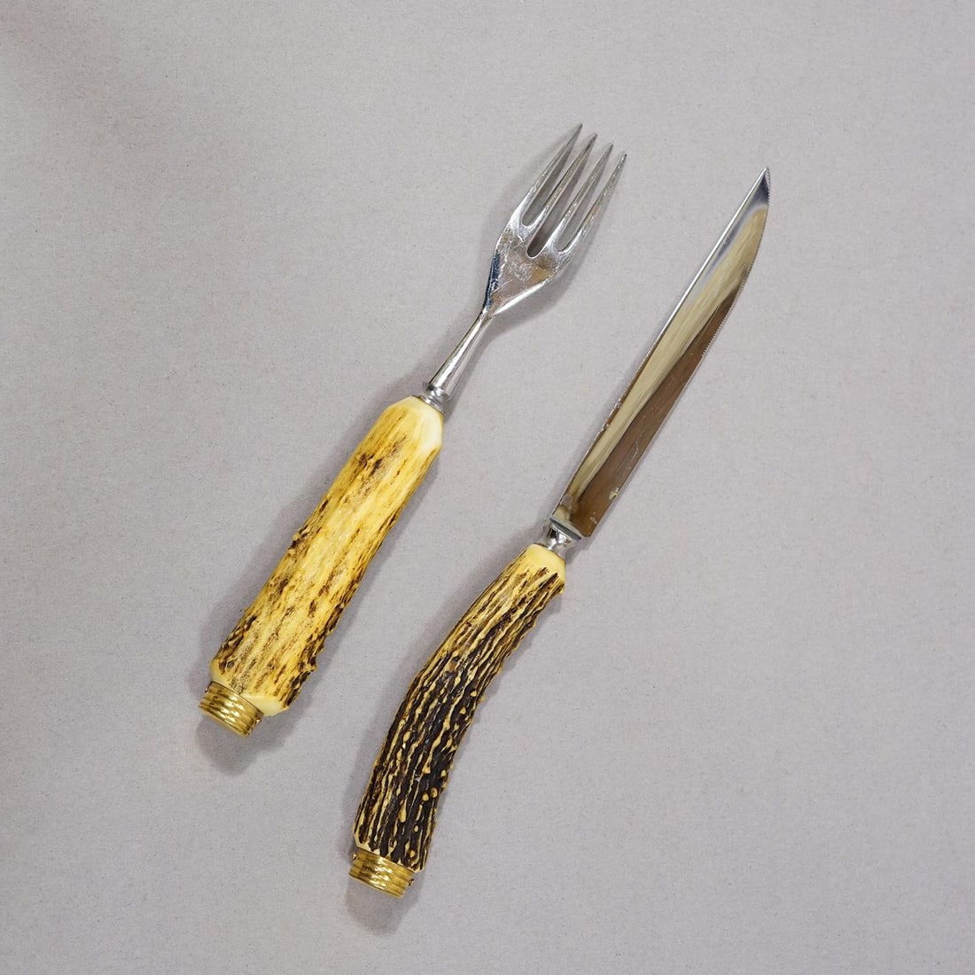 Vintage Stainless Steel and Horn Cutlery Set 'Othello' by Anton Wingen, 1950s - 4