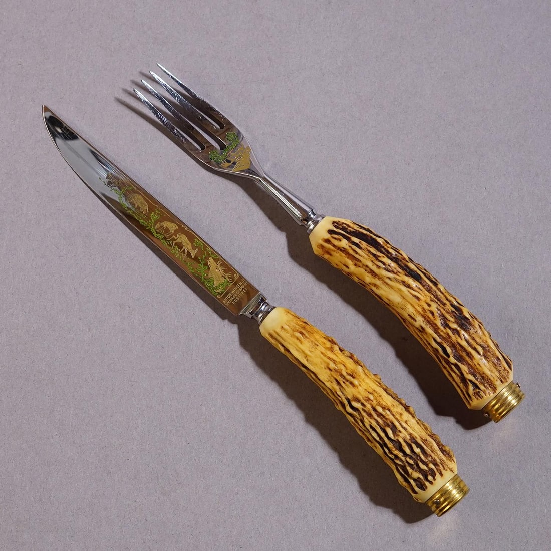 Vintage Stainless Steel and Horn Cutlery Set 'Othello' by Anton Wingen, 1950s - 3