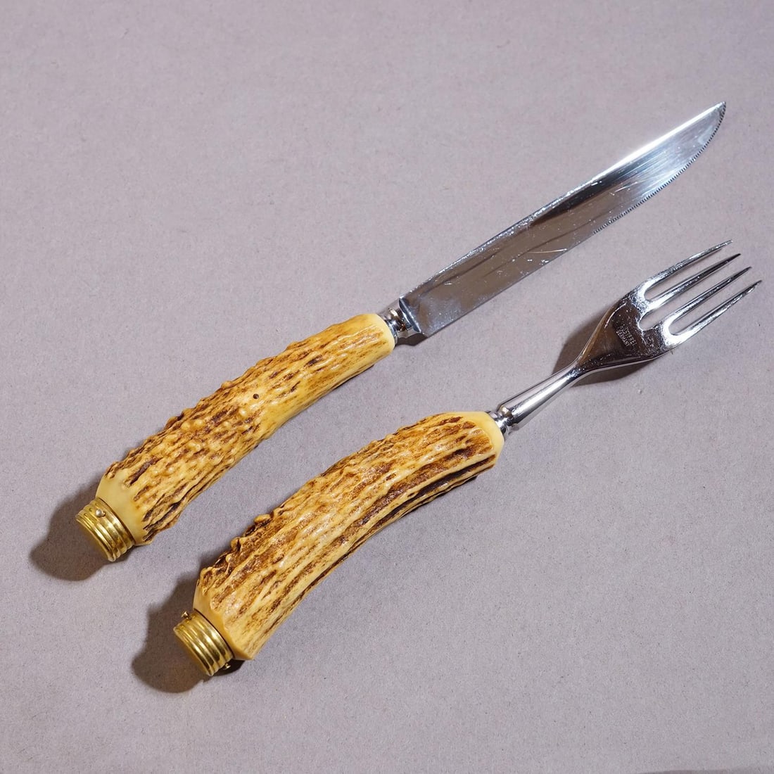 Vintage Stainless Steel and Horn Cutlery Set 'Othello' by Anton Wingen, 1950s - 6
