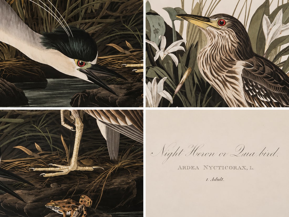 1980s The Abbeville Press Edition of the Night Heron (Plate 236) From the Birds of America by John J - 4
