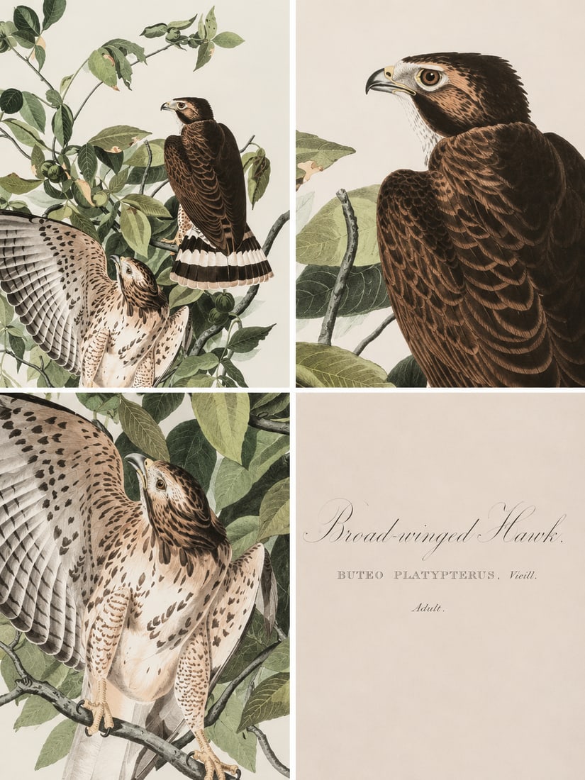 The Abbeville Press Edition of the Broad-Winged Hawk (Plate 91) From the Birds of America by John Ja - 5