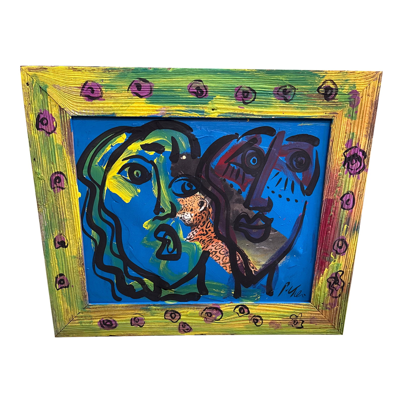 1970s Peter Keil Mixed Media Abstract Colorful Painting (1 of 10)